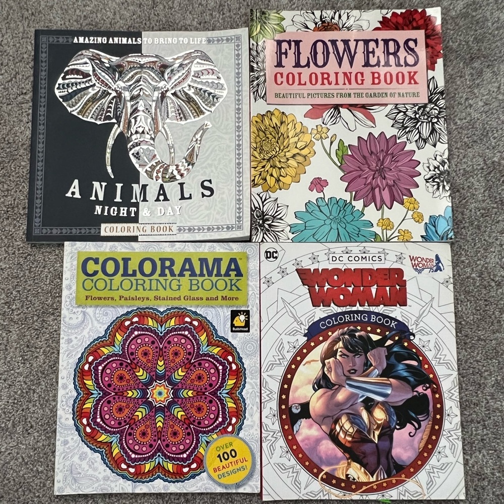 4 Adult coloring books